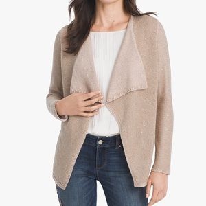 White House Black Market Gold Sequin Cover Up Sweater